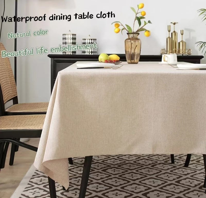 Bluejw Cotton and Linen Tablecloth Waterproof and Oil Resistant New Chinese Rectangular Tablecloth Dustproof Dinning Table Fabric - Image 4